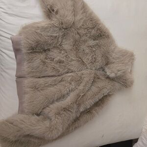 NWT Faux Fur bomber Jacket - L/XL